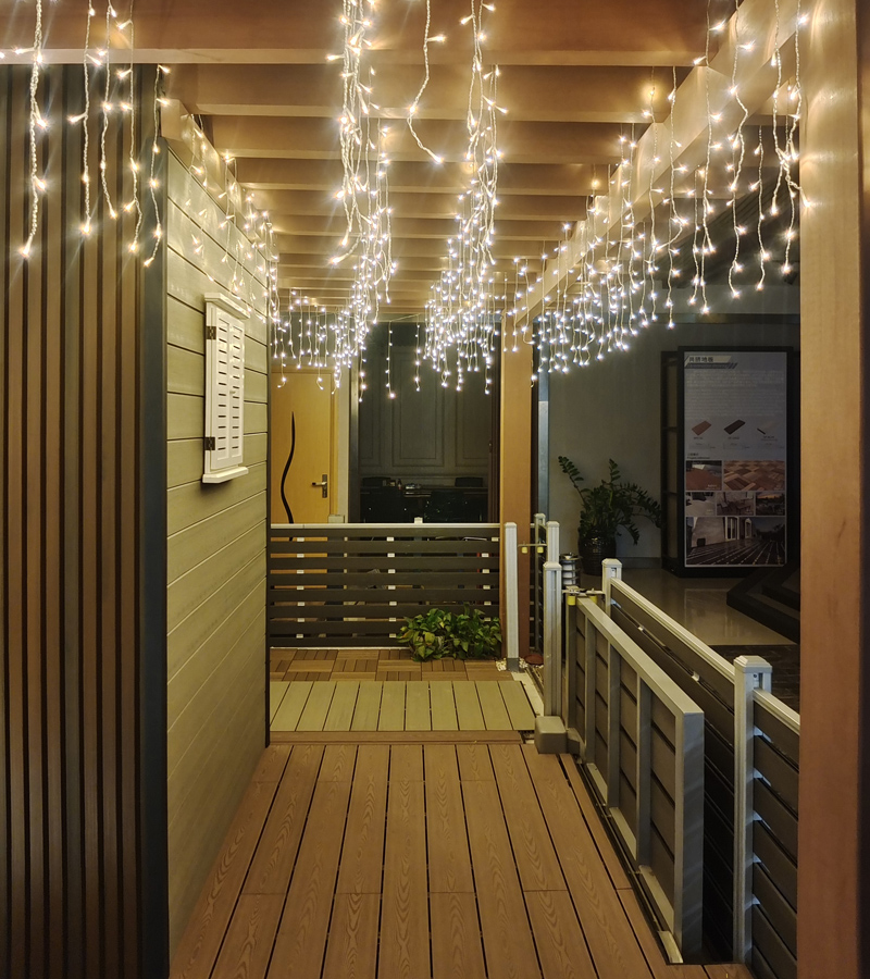 Instalar las luces de color-color-on-the-wpc-techo