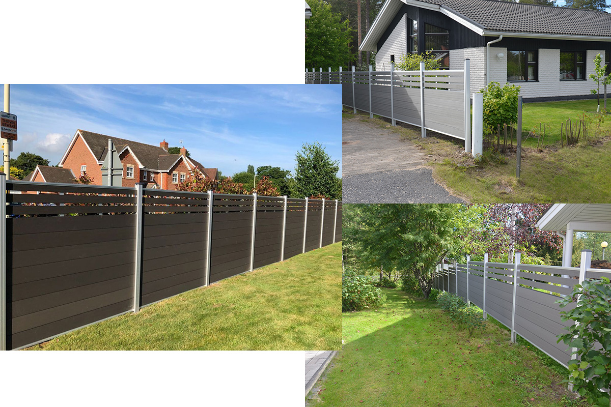 Paneles de cerca compuestos con enrejado cl&aacute;sico