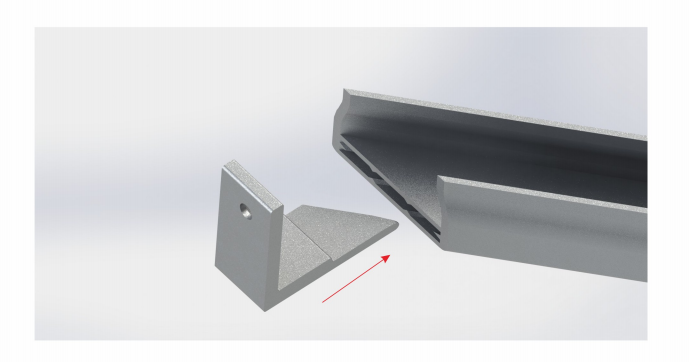 Hammer la esquina, la esquina en el riel.