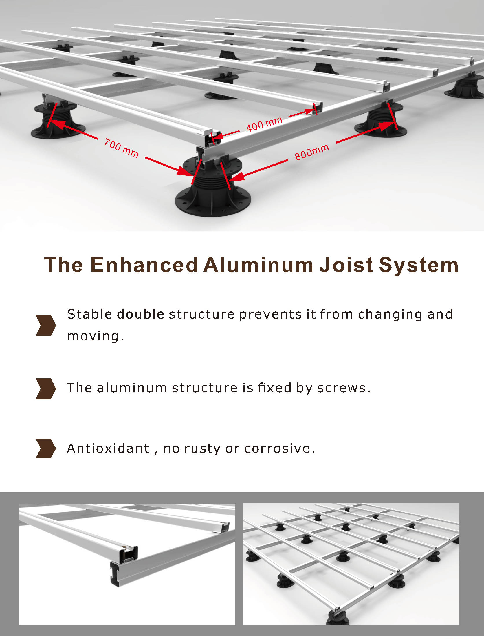 Pedestal mexybase ajustable