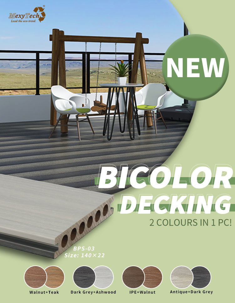 Cubierta compuesta de doble color