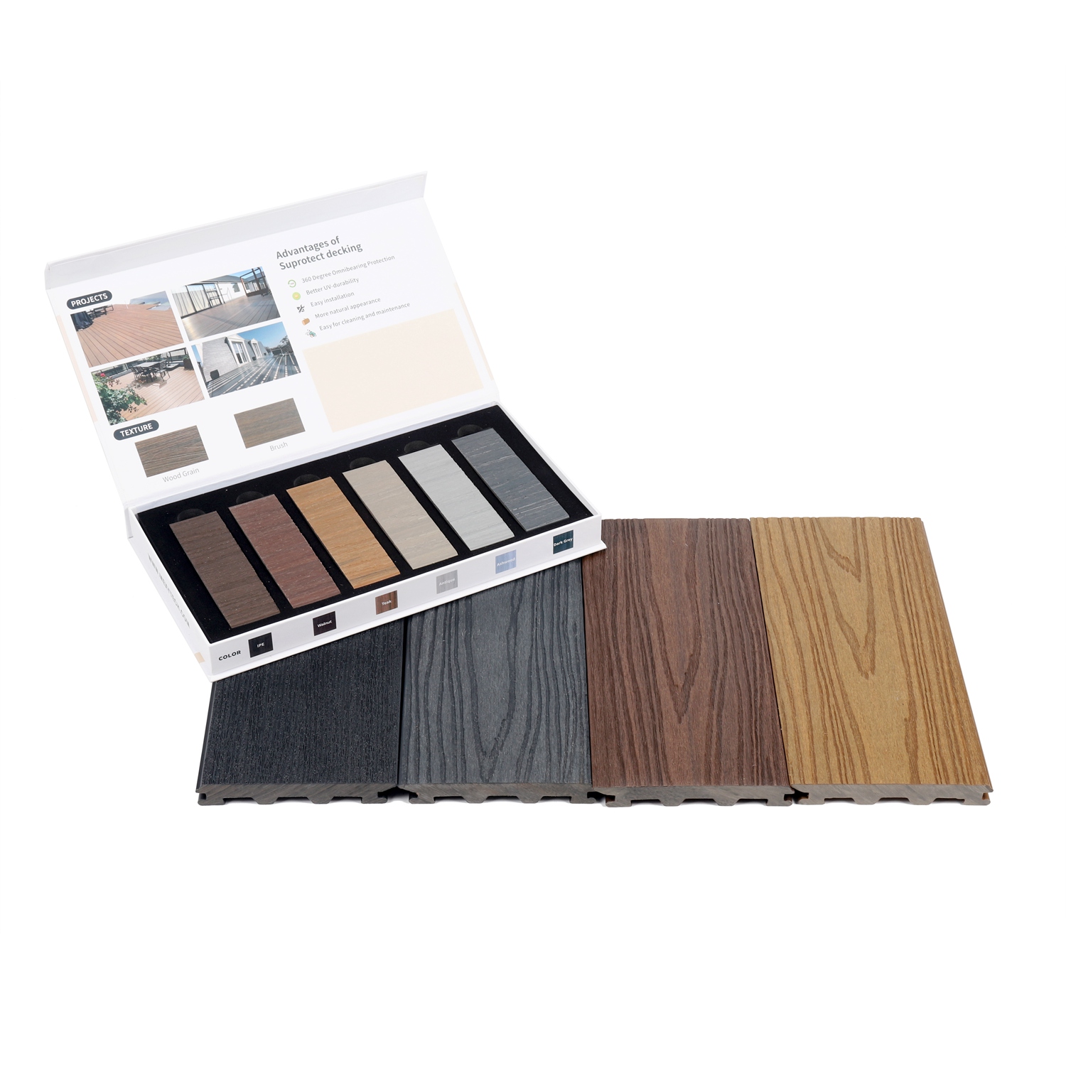 Cubierta compuesta de pl&aacute;stico de madera