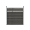 Vista de pared de listón 丨 paneles de valla WPC 丨 Gray oscuro