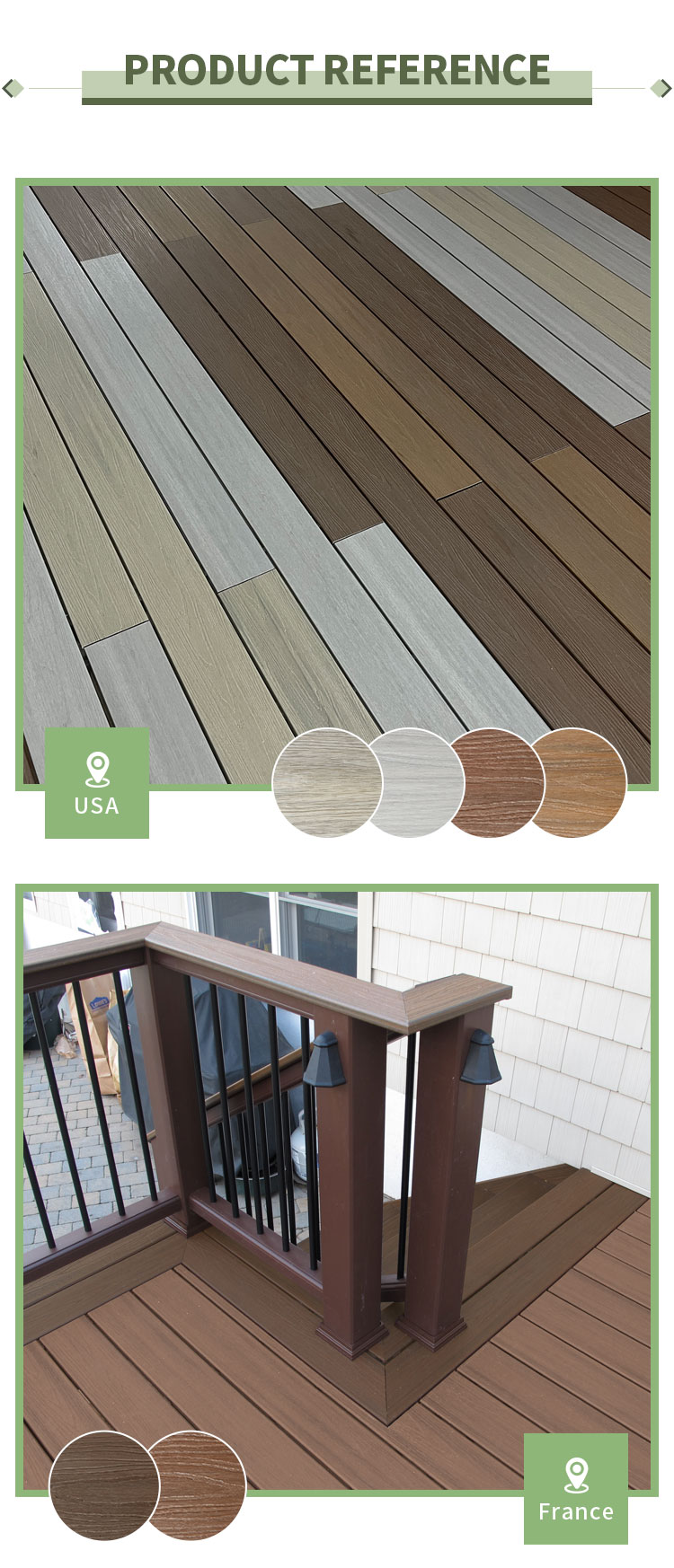 Cubierta compuesta de doble color