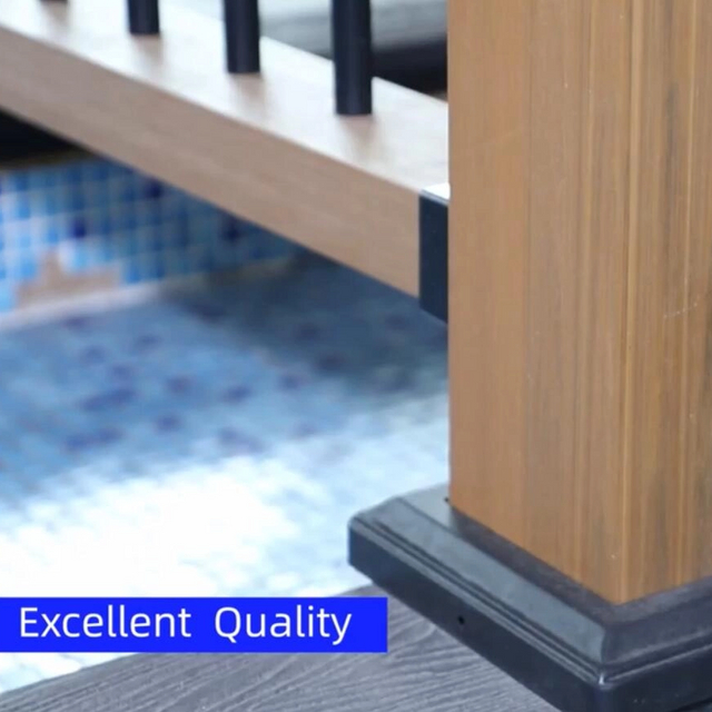 Pasamanos de tubo de aluminio WPC con límite