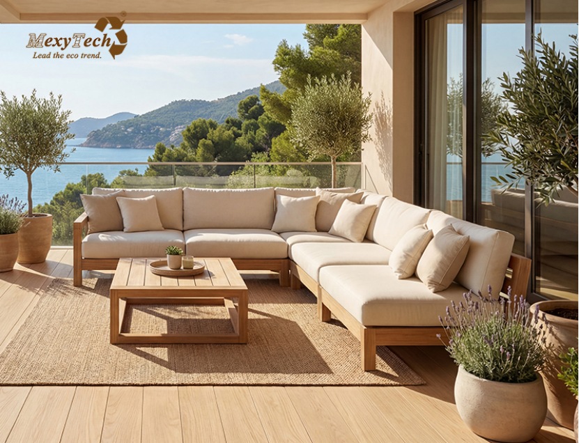 Terraza exterior biocolor s&oacute;lida ign&iacute;fuga ASA