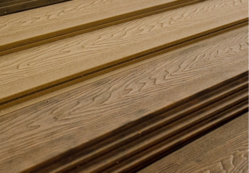 Textura de tablero de terraza compuesto de grano de madera